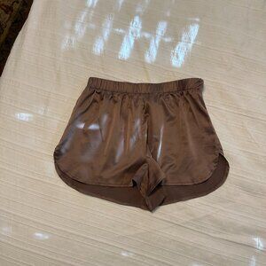 Express Taupe Satin Pajama Shorts